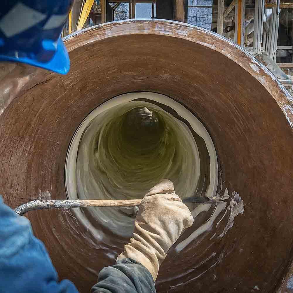 Pipe interior that’s lined with epoxy resin / pipe interior with epoxy resin Pipe interior that’s lined with epoxy resin / pipe interior with epoxy resin